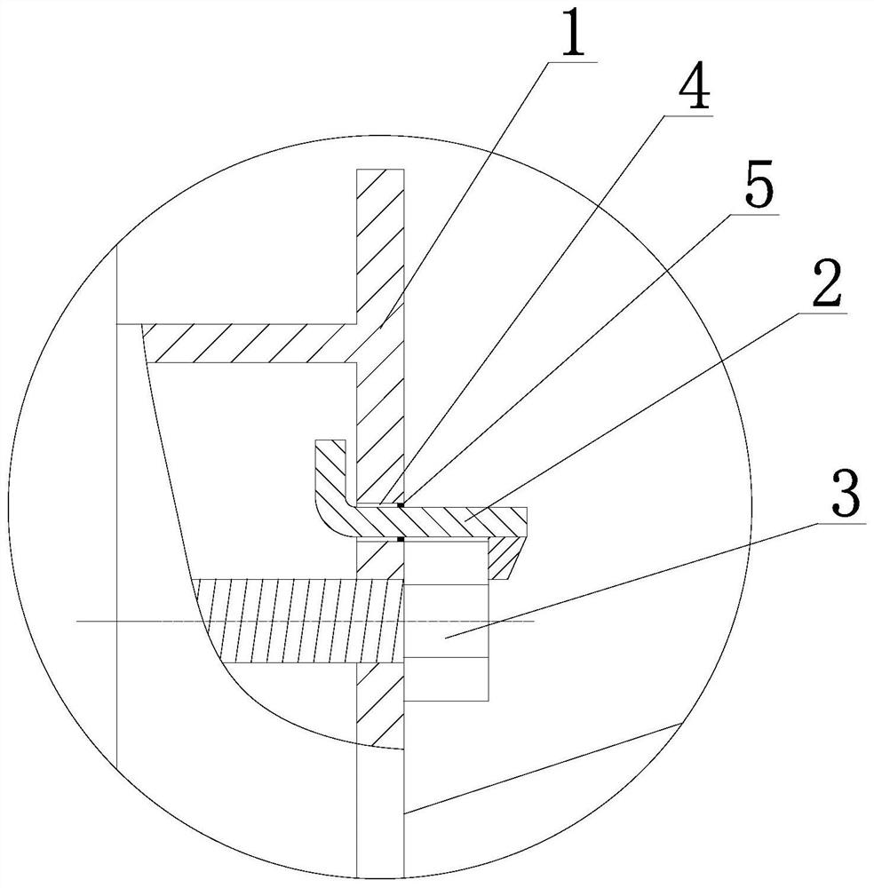 Bolt anti-loosening structure for hollow end cover of ball mill and installation method