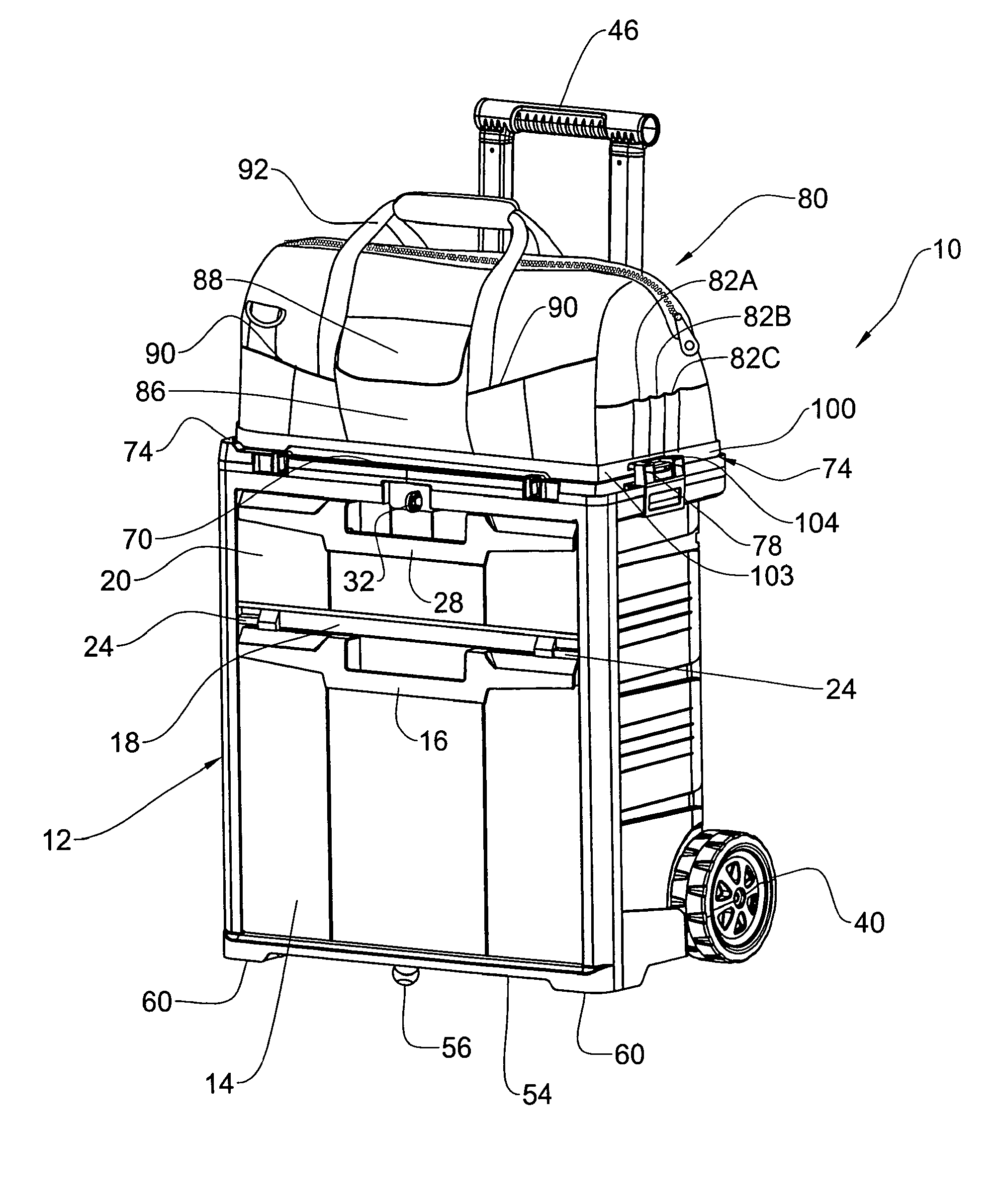 Portable container assembly