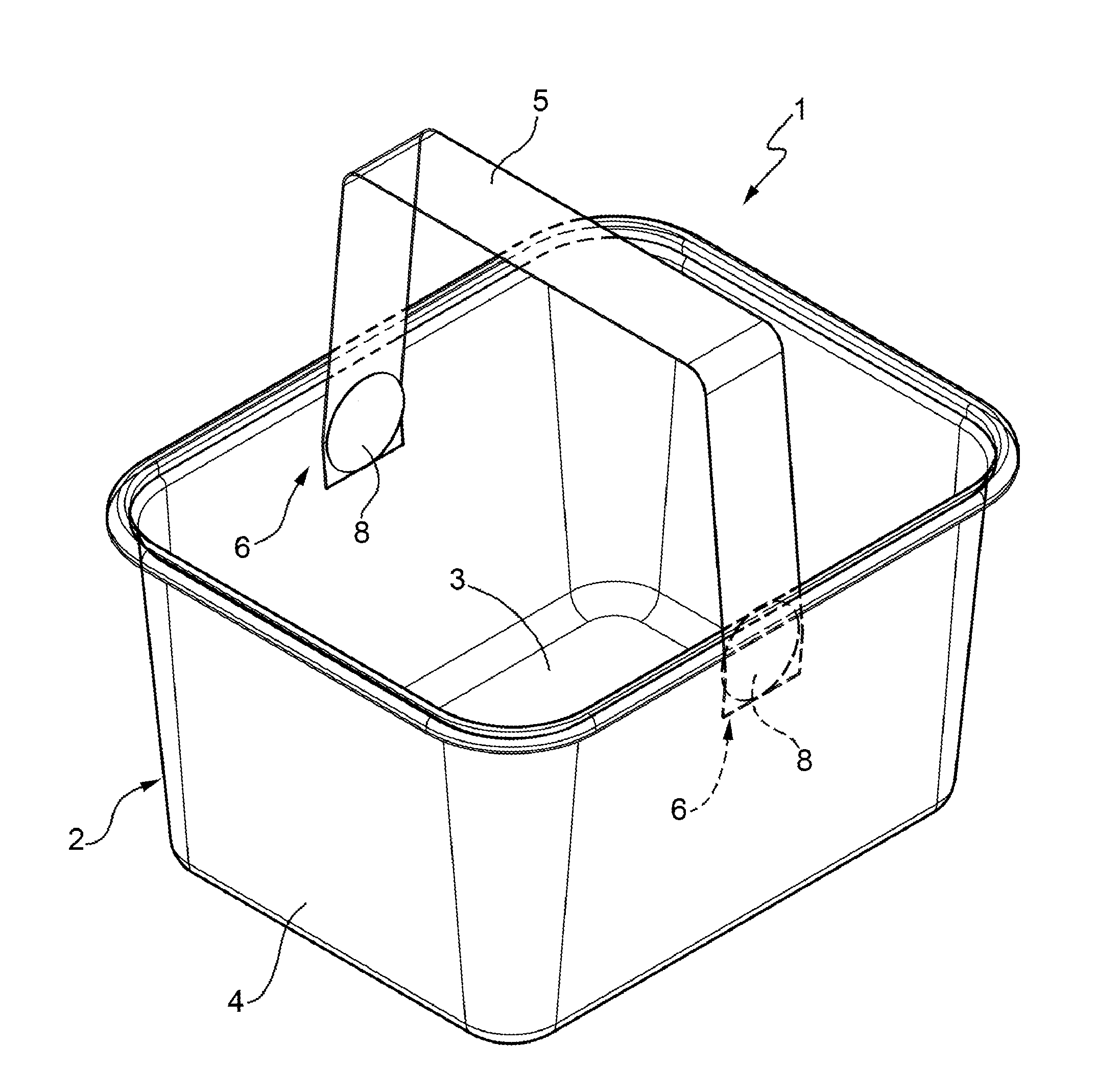 Container for food products and method for manufacturing such container