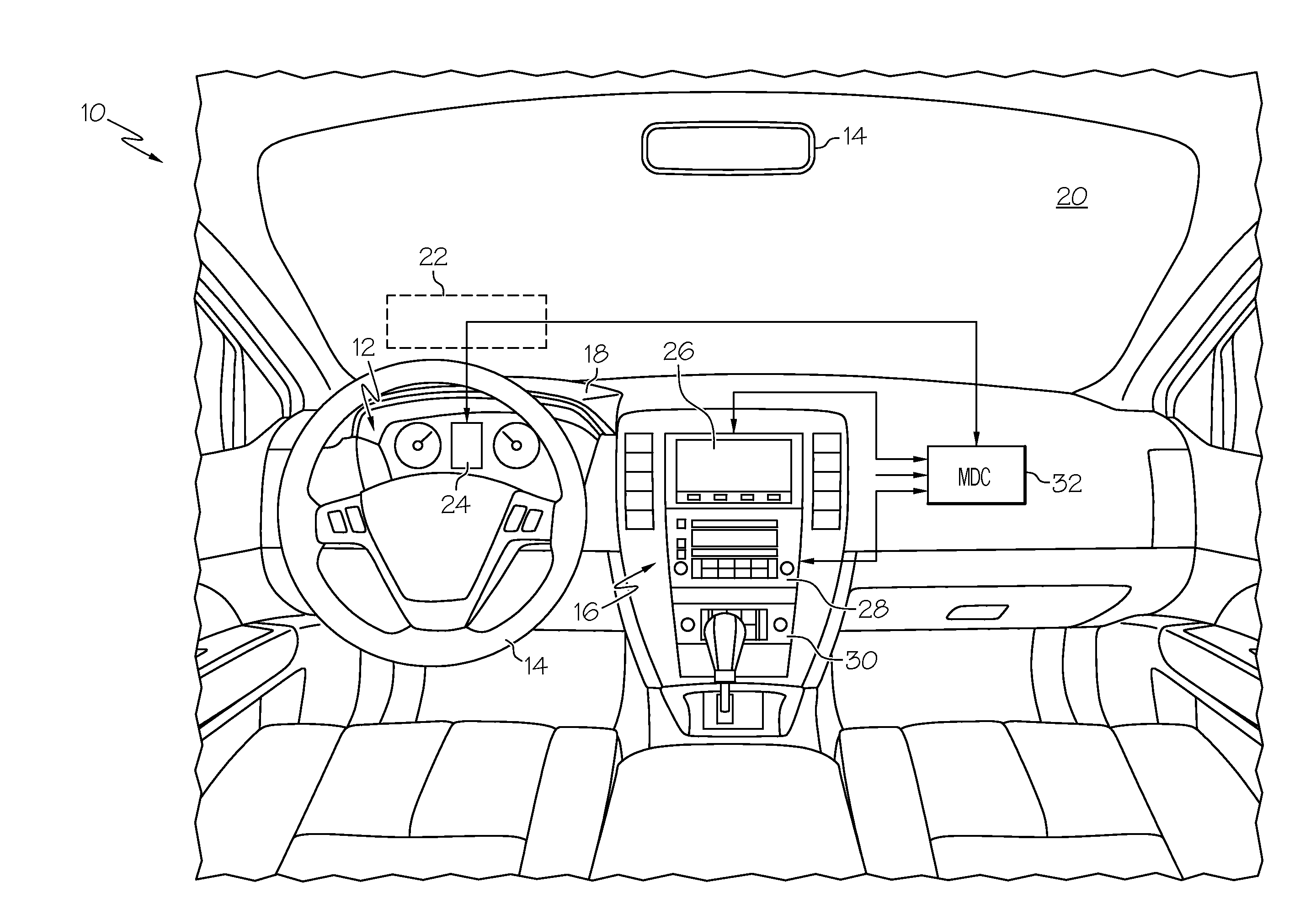 Glare detection and mitigation method for a photo-sensitive display device