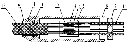 Special connector for wind power optical cable assembly