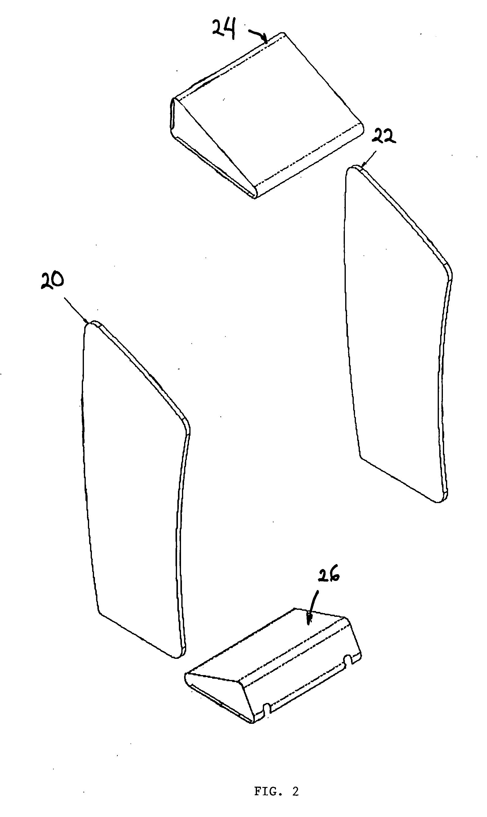 Loop-frame lectern with removable front panel