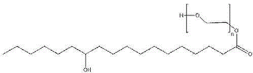 A kind of synthetic method of polyethylene glycol-12-hydroxystearate