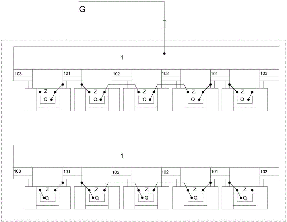 Medium-low-speed magnetic-levitation train levitation frame work grounding structure