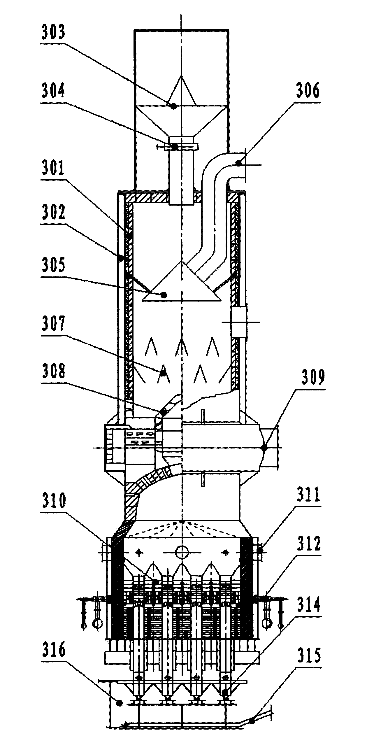 Combined type gas full-cycle gas retort