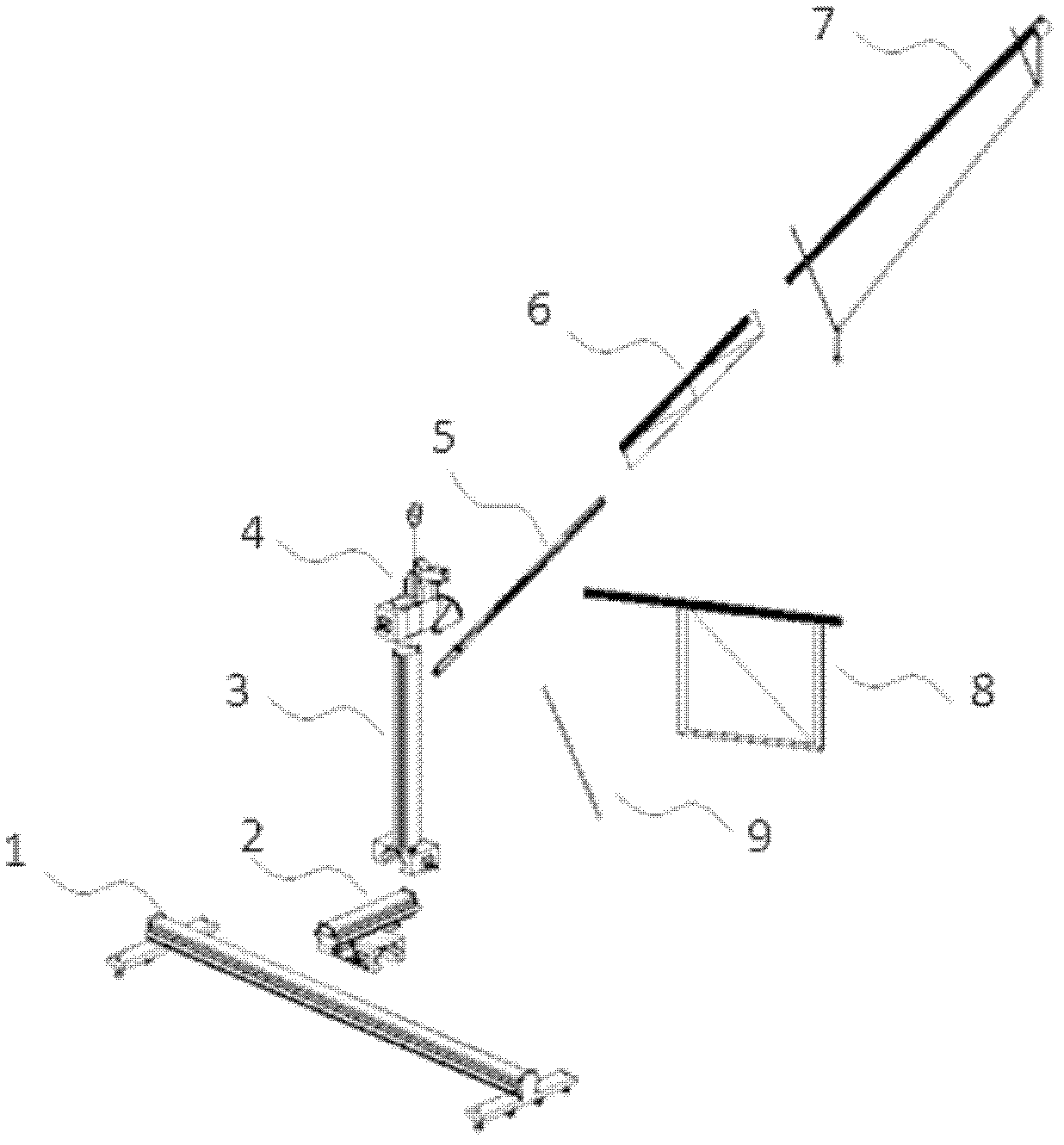 Pedestrian protection collision area lineation device used for vehicle