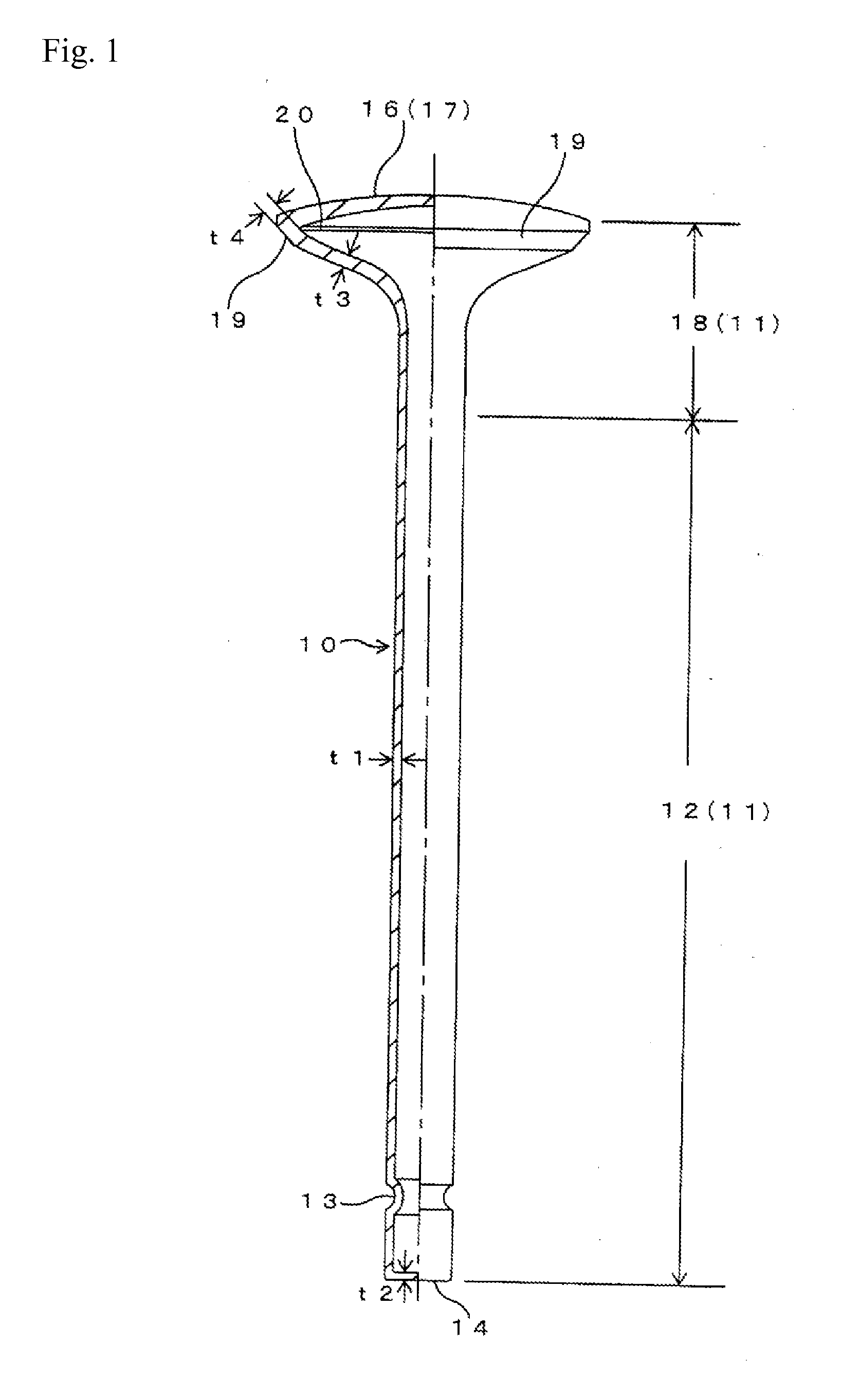 Hollow poppet valve and method of manufacturing the same
