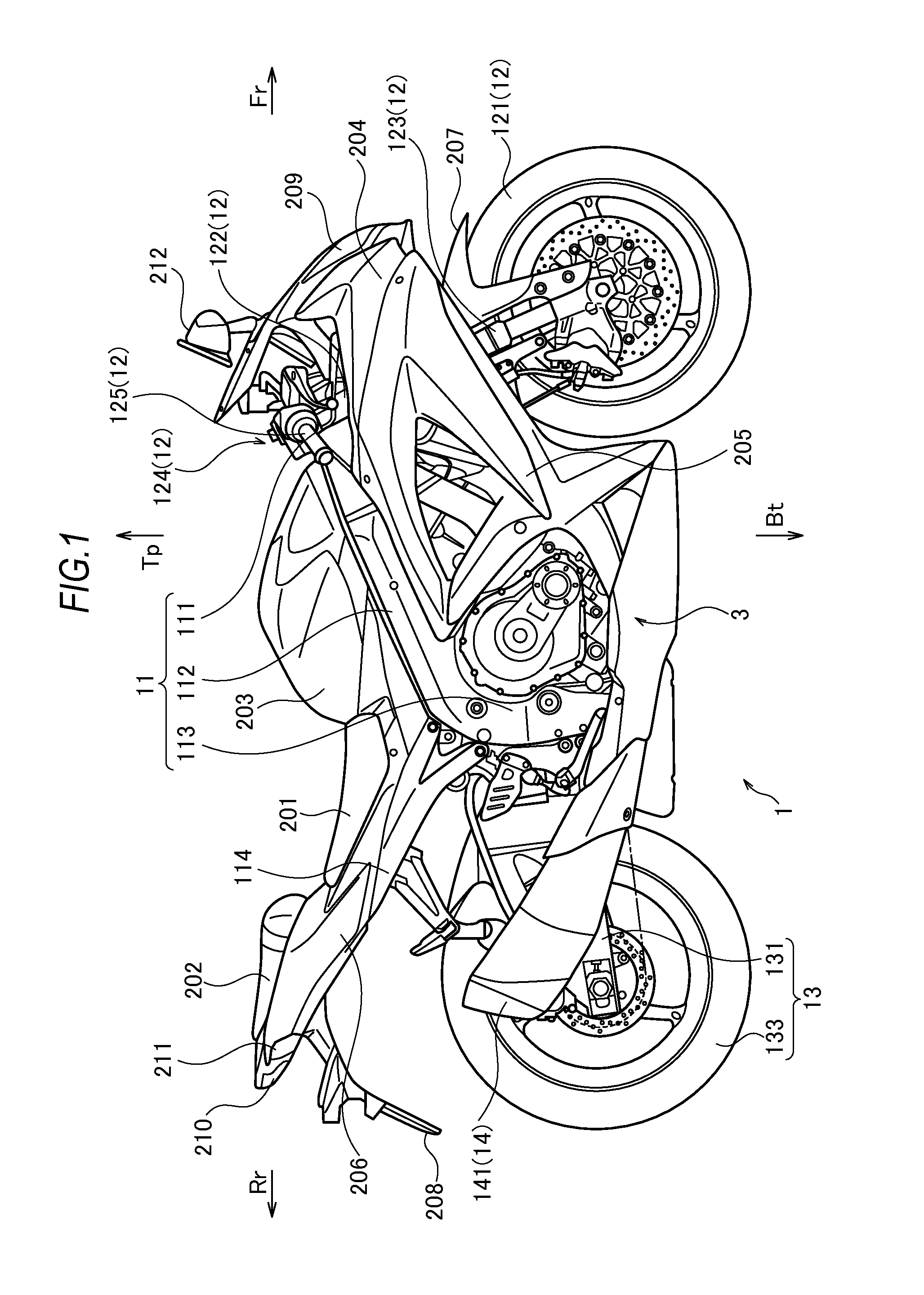 Engine unit of motorcycle