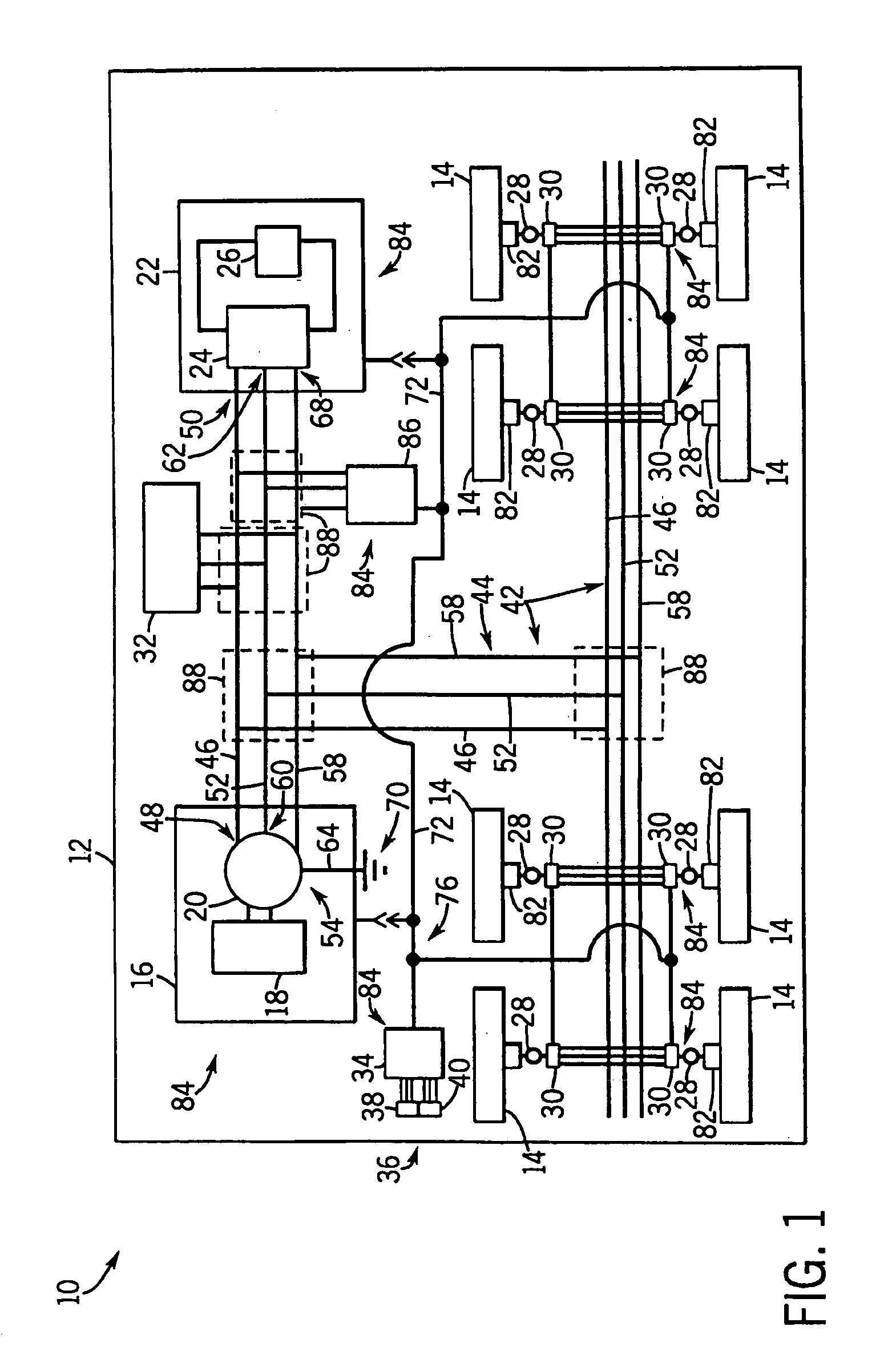 A/C bus assembly for electronic traction vehicle