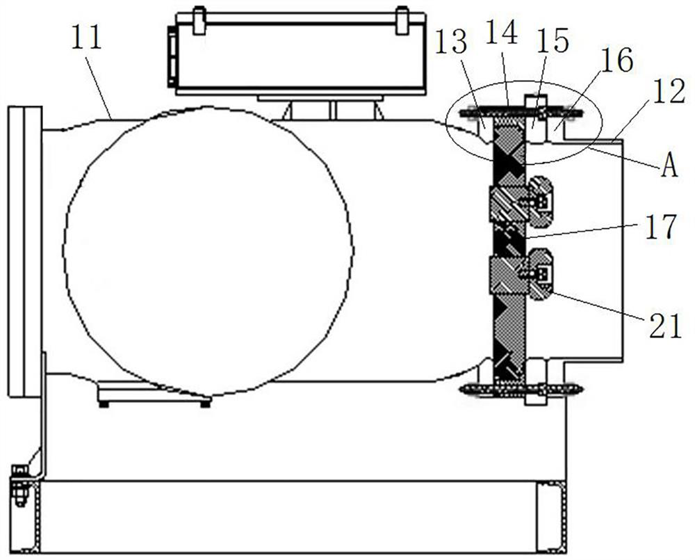 Bus extension butt joint structure and GIS