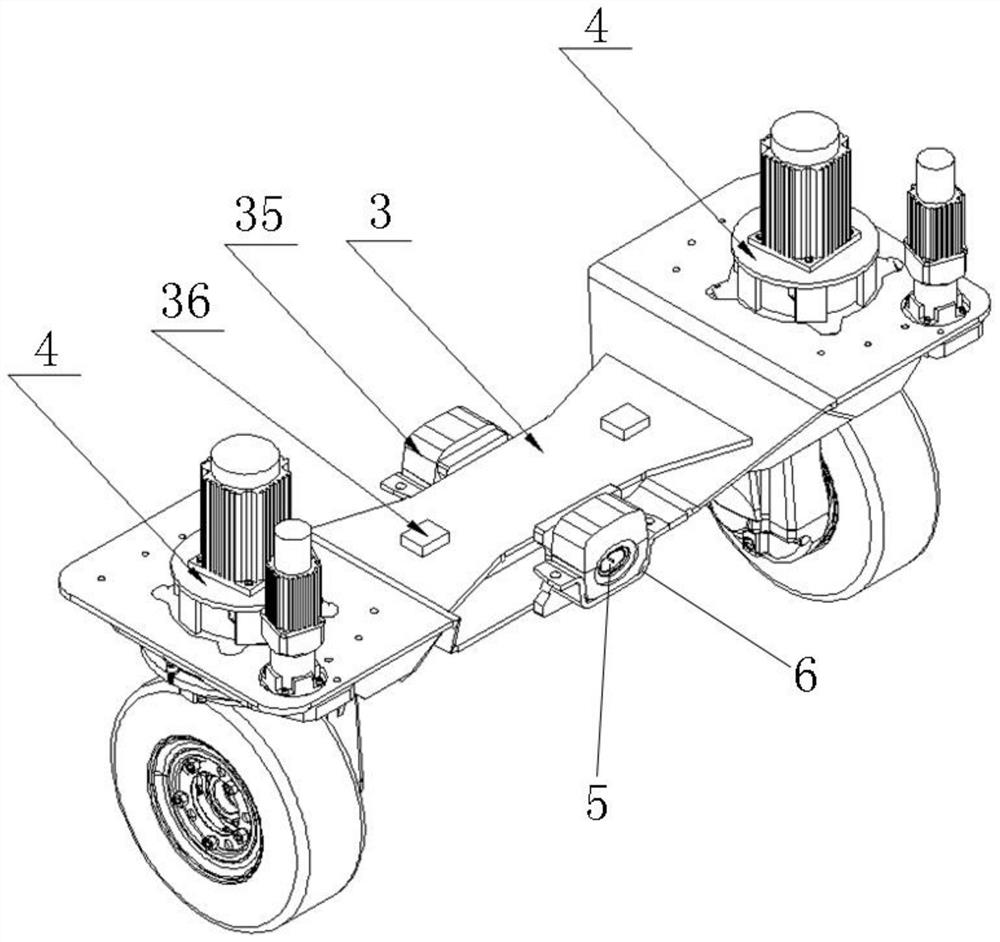 AGV and anti-tipping axle body structure thereof