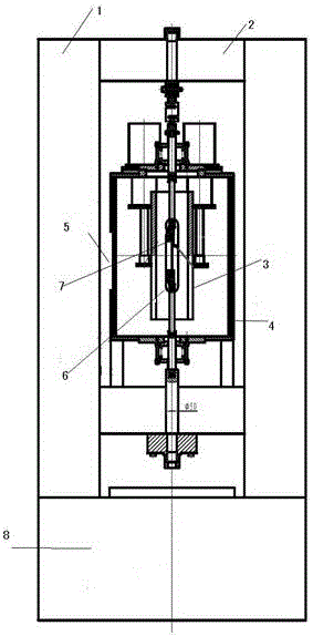 Apparatus for testing mechanical properties of superconducting material in multiple environmental fields