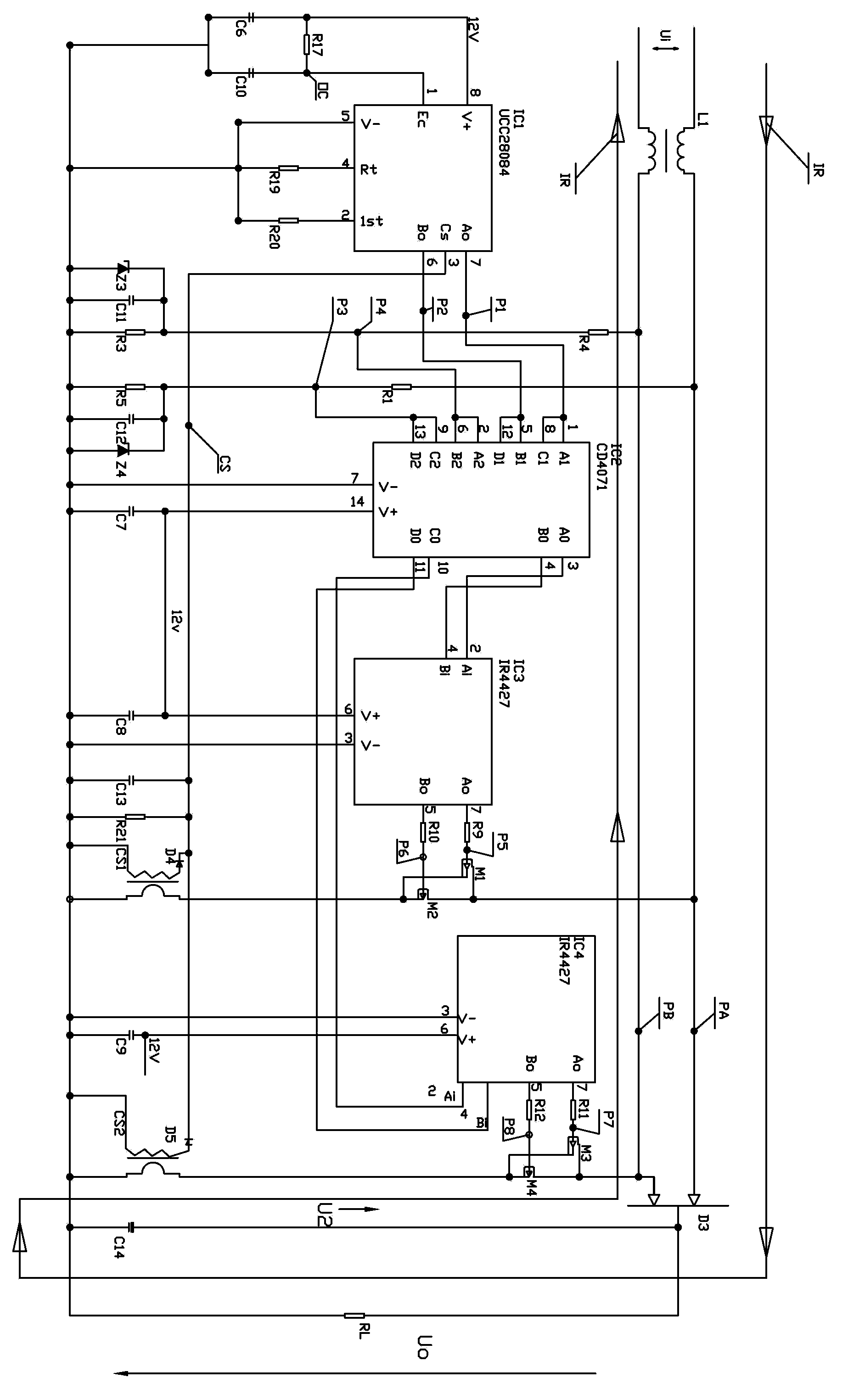 PWM control conduction XC/DC circuit for LED