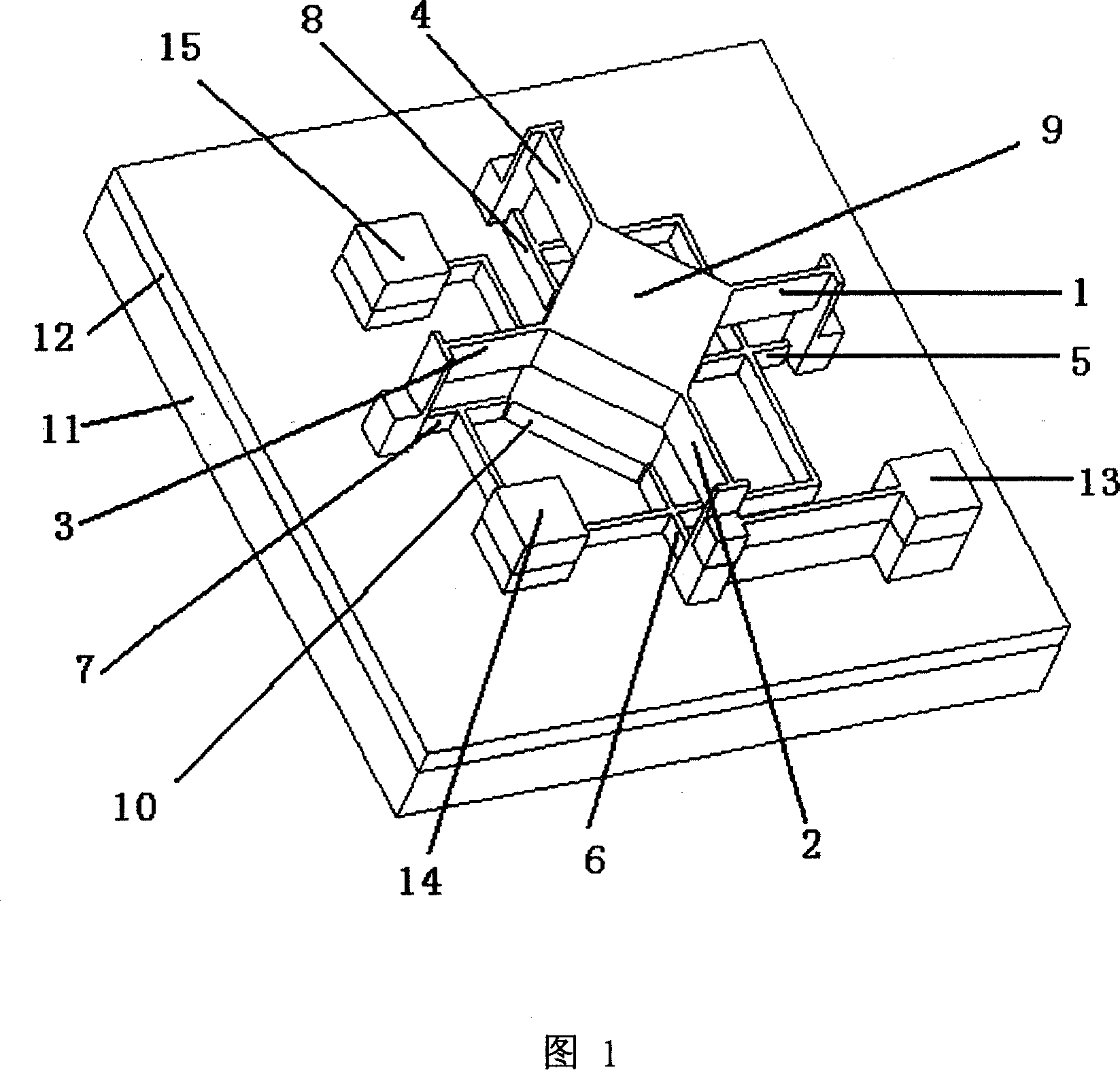 Capacitive detecting structure and method for micro cantilever beam fatigue property