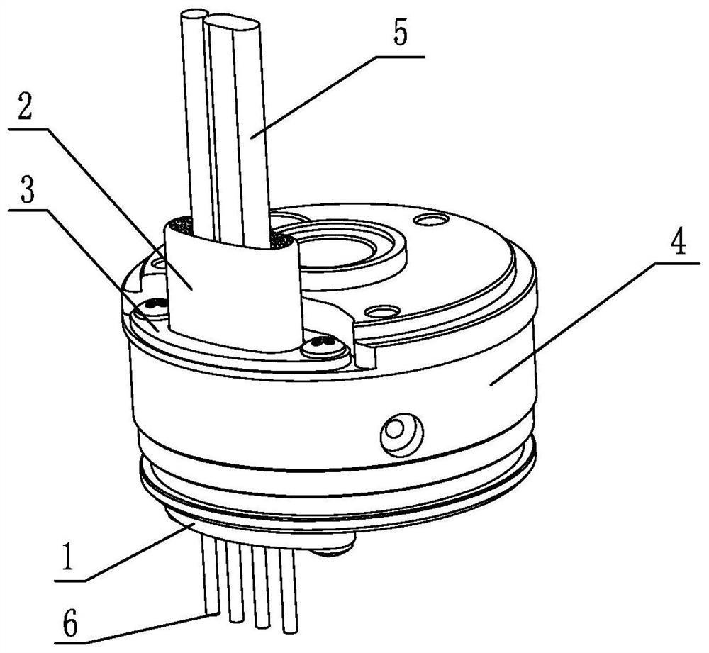 Sealing and fixing device for power plug cord of submersible motor for well