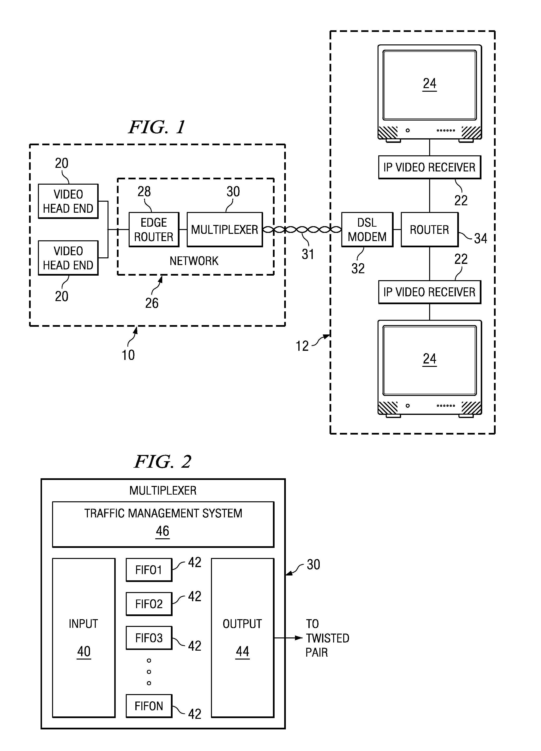 Video packet multiplexer with intelligent packet discard
