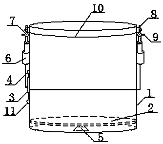An intelligent filter detection type container storage bag device