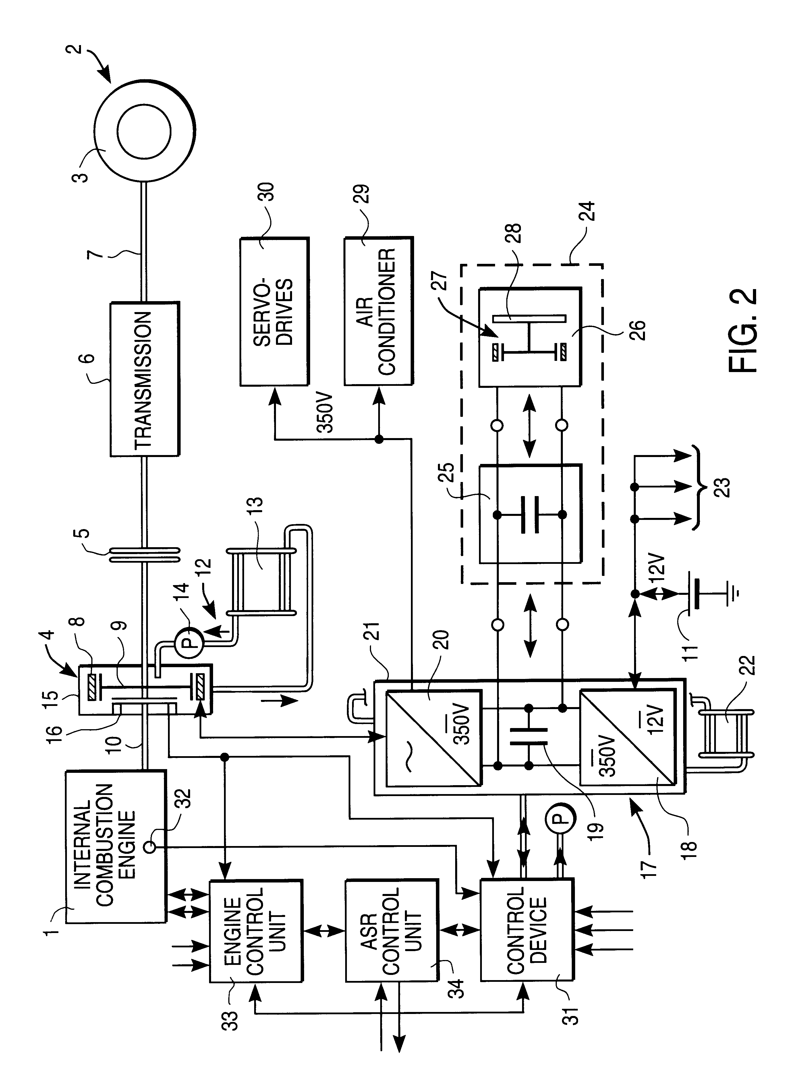 Drive system, especially for a motor vehicle, and method of operating same