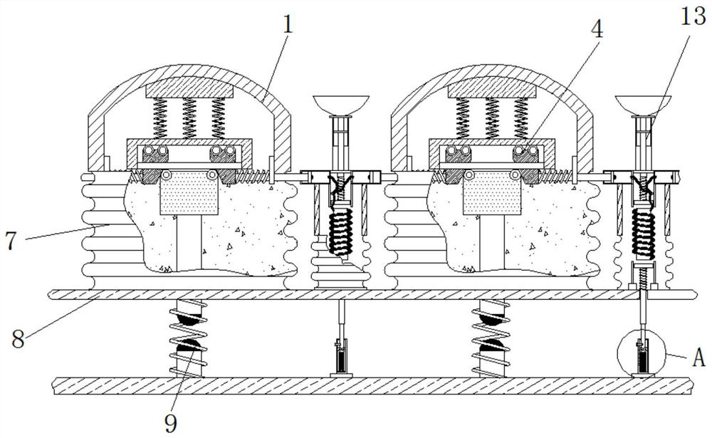 Telephone key anti-falling device capable of preventing circuit board from being damaged