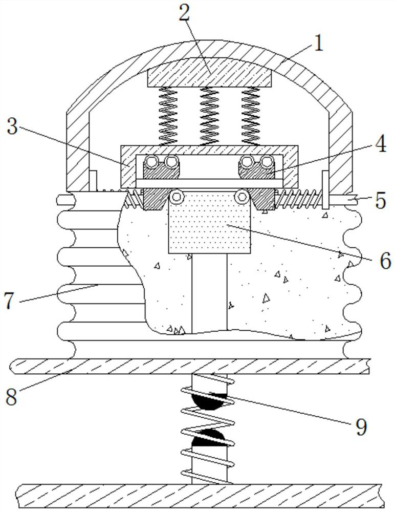 Telephone key anti-falling device capable of preventing circuit board from being damaged