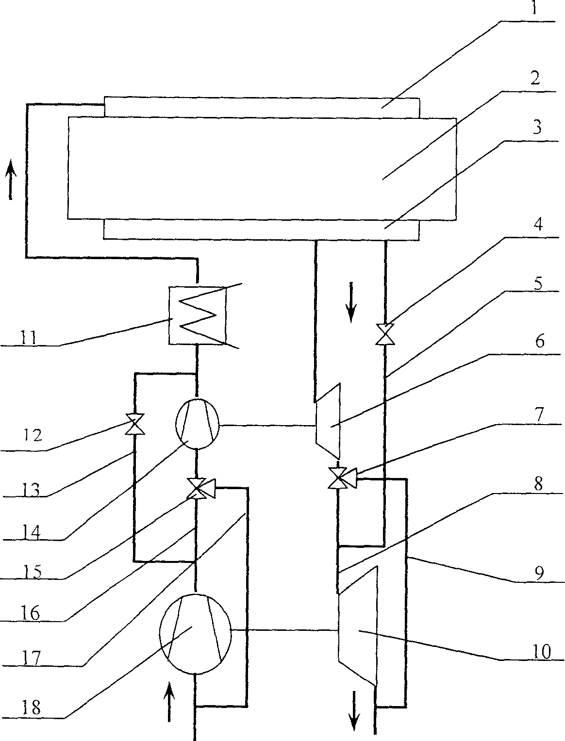 Adjustable high boost system with structure of series-parallel connection of turbochargers in different size