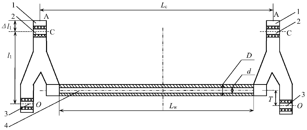 Design method of torsion tube outer diameter for internal offset non-coaxial cab stabilizer bar system