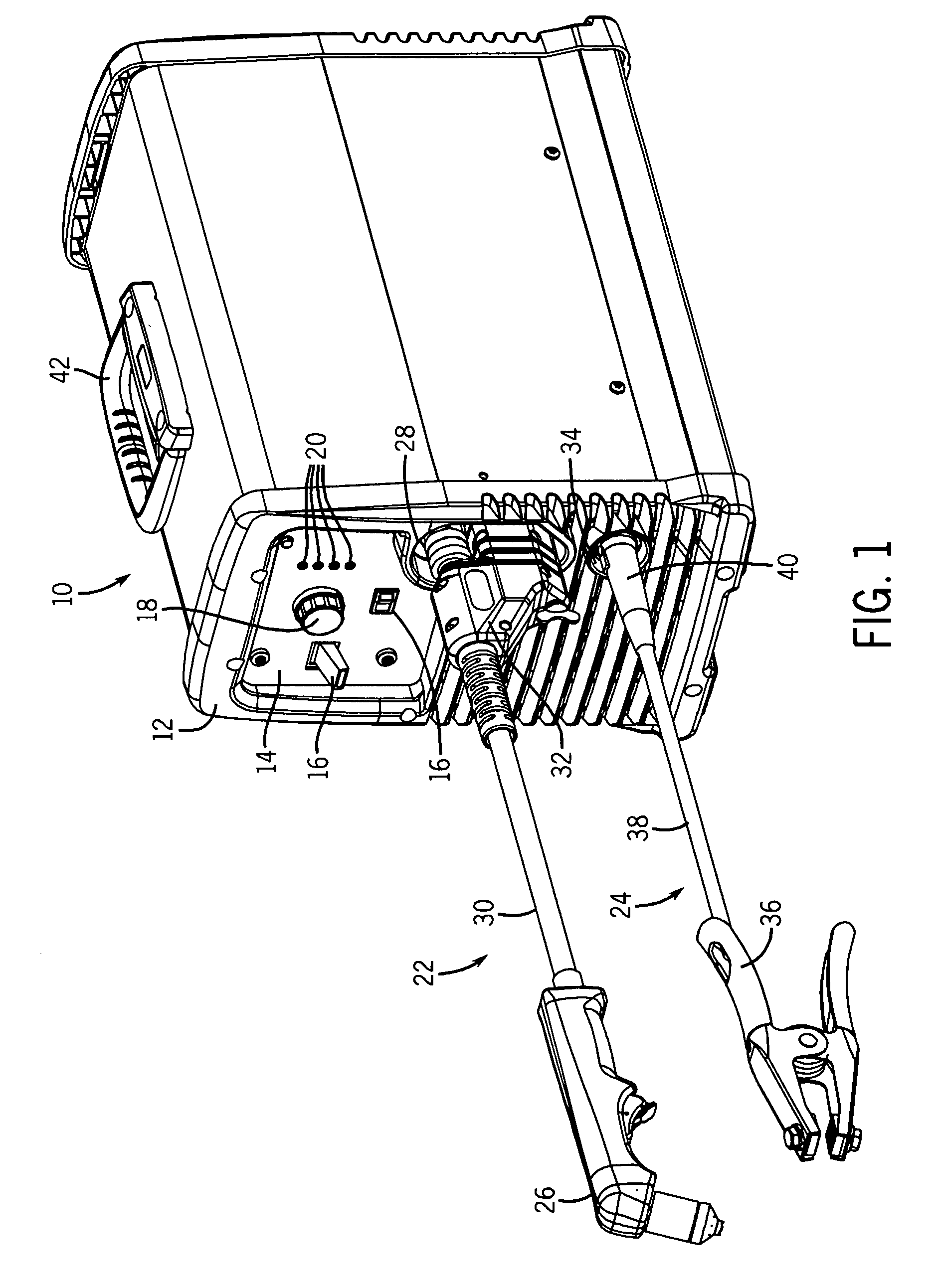 Plasma cutter with disconnectable torch and work assemblies