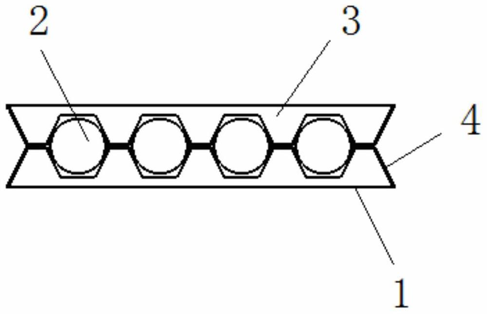 Composite hyperbolic corrugated sandwich structure for inhibiting vibration of lubricating oil tank of aero-engine and application of composite hyperbolic corrugated sandwich structure