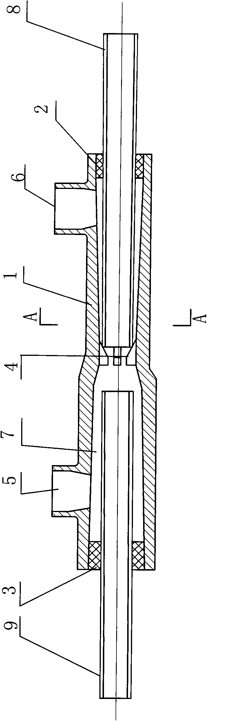 Insertion grouted reinforcing steel bar connecting sleeve and construction method thereof