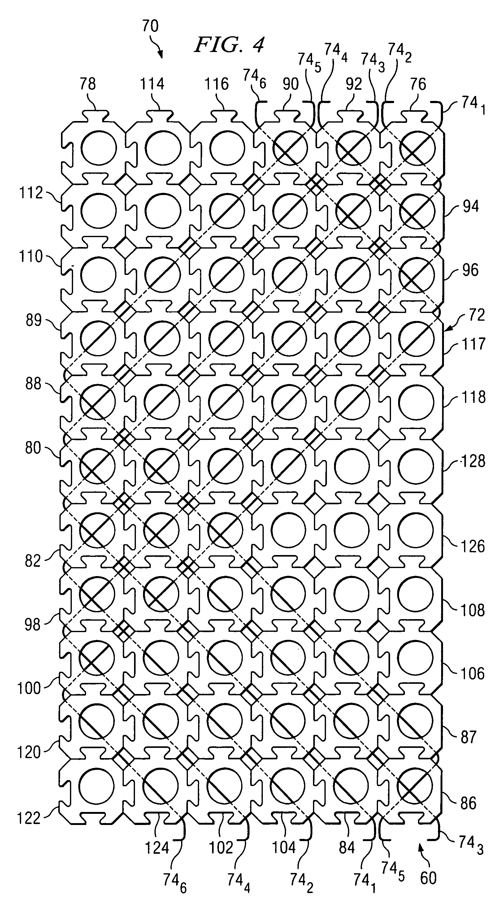 Interlocking erosion control block with diagonal cable channels