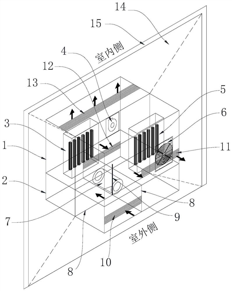 Air conditioning device and indoor air conditioning method