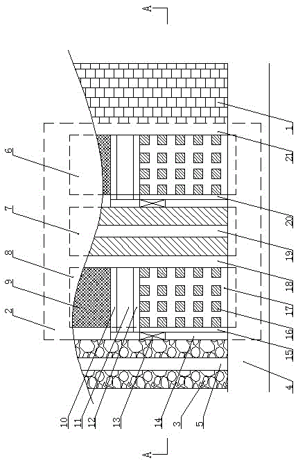 Metal mine transverse drift four-mining one-reserving retreat mining structure and method