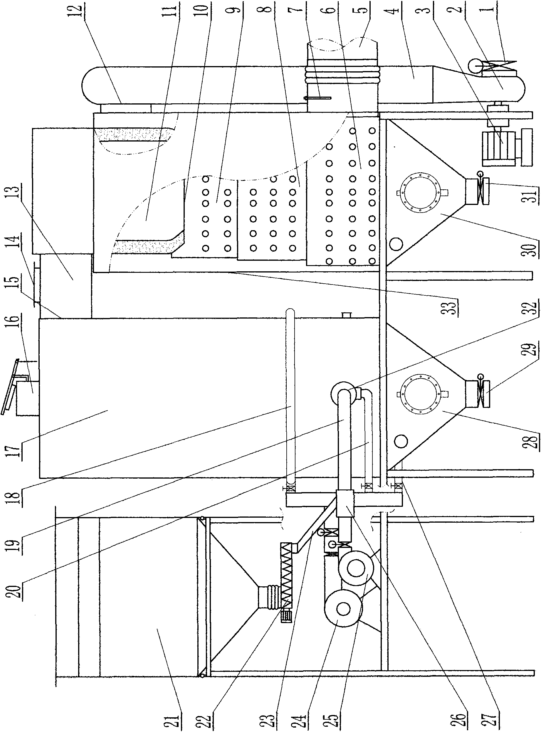 Vertical anti-coking pulverized coal hot air furnace