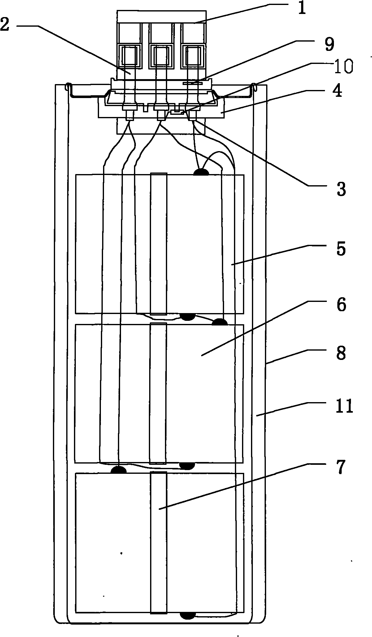 Self-healing low-voltage reactive power compensation capacitor