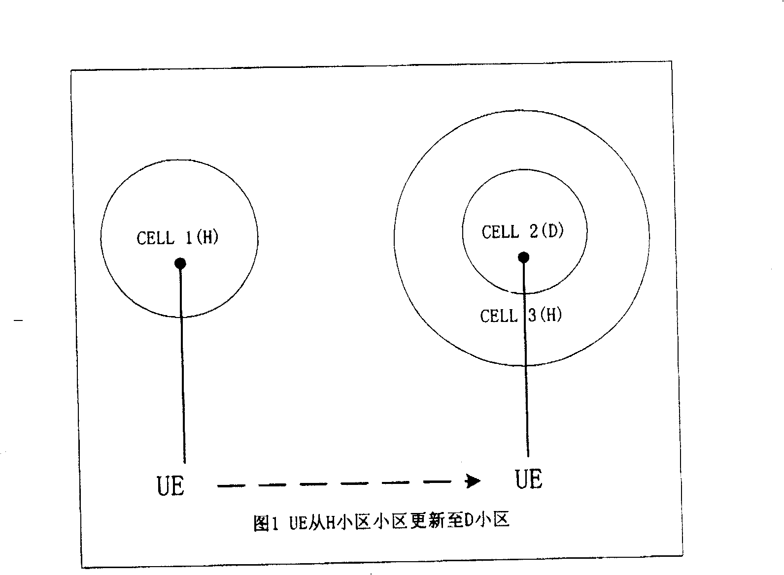 Method for networking between cell of supporting different service