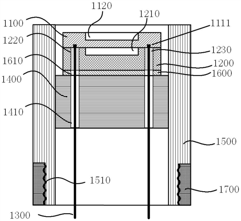 A leadless packaging structure and packaging method for a piezoresistive sensor