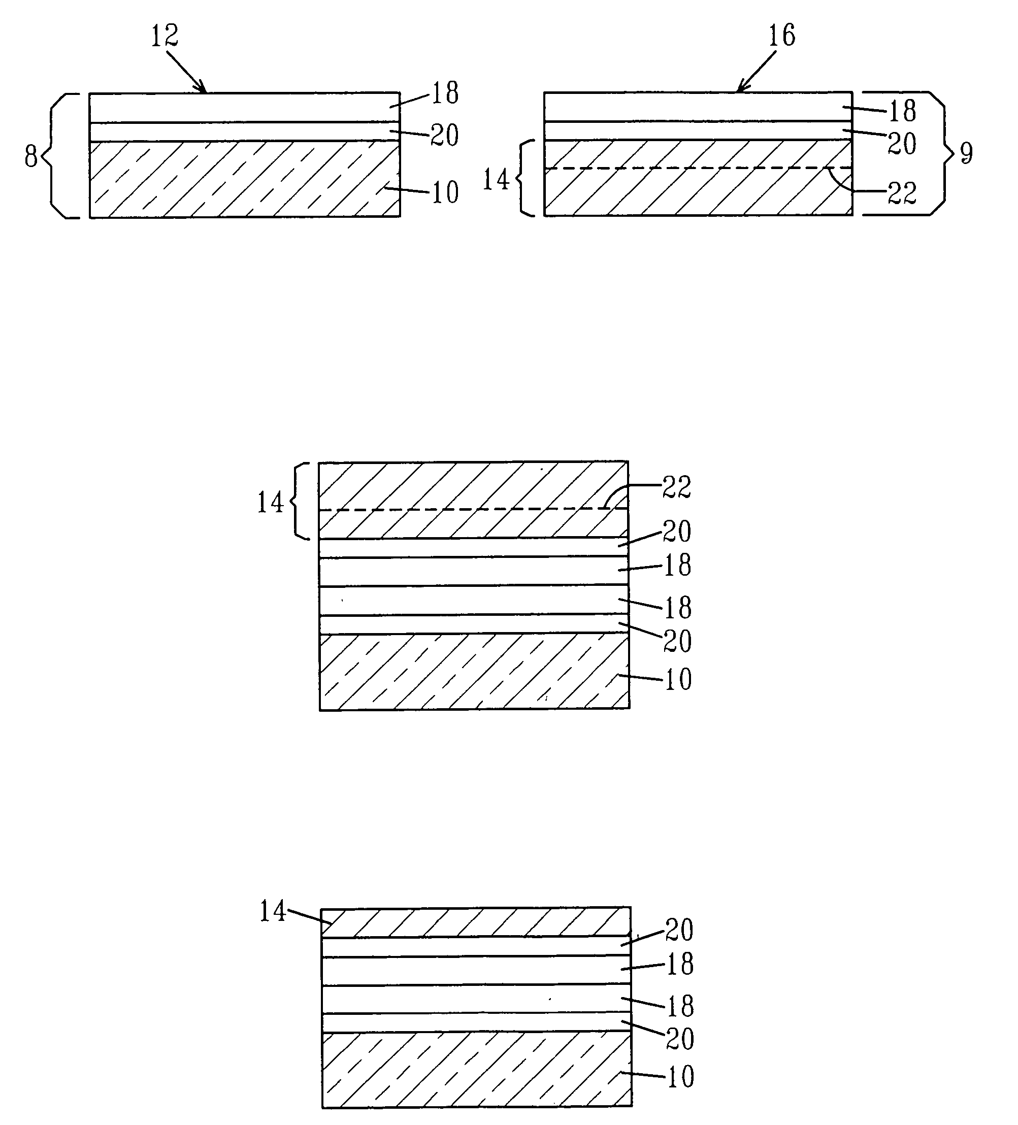 Semiconductor-dielectric-semiconductor device structure fabricated by wafer bonding