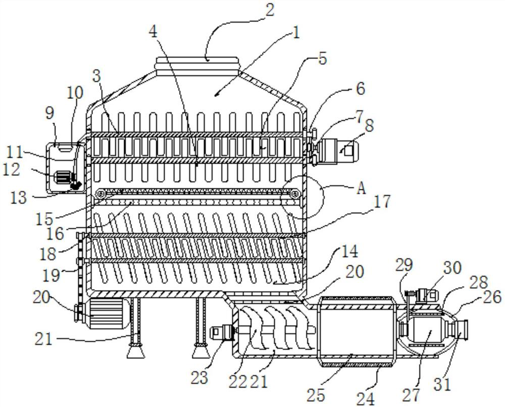 Feed stirring device for pig farm