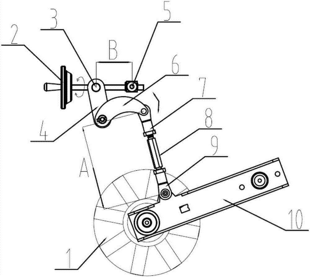 Adjusting mechanism for main brush of ground sweeping vehicle
