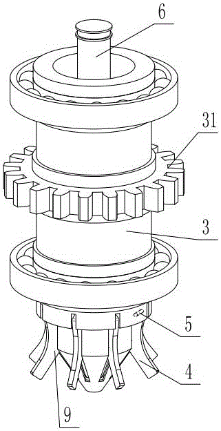 Power cable take-up device