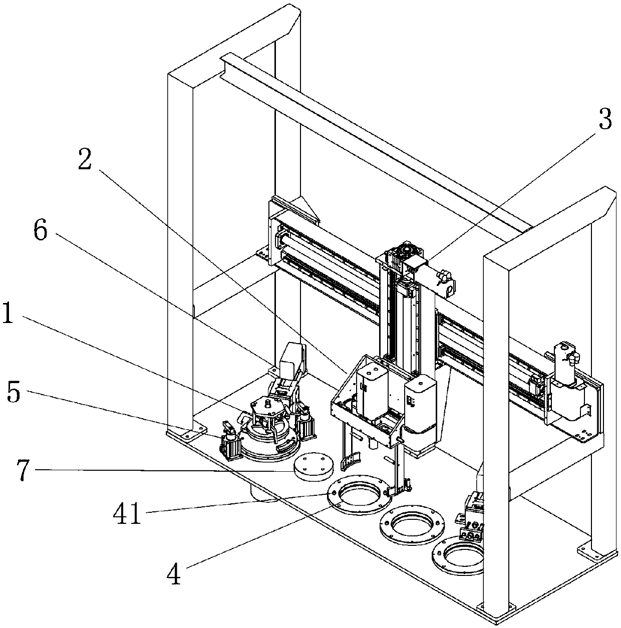 Container transfer operation platform for nuclear industry