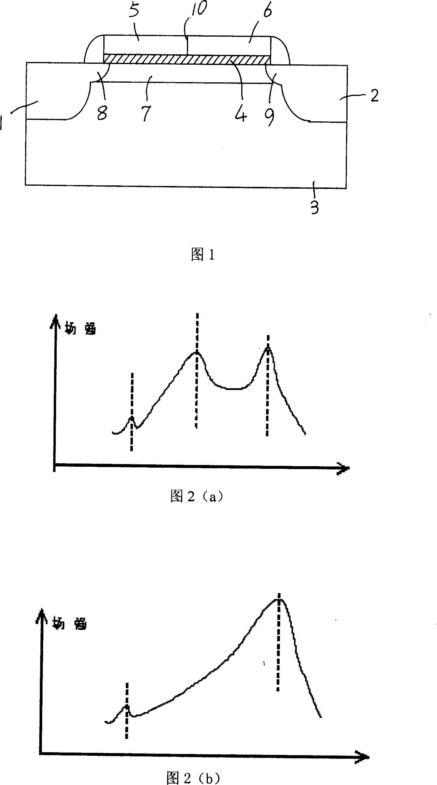 Homojunction combined gate field effect transistor