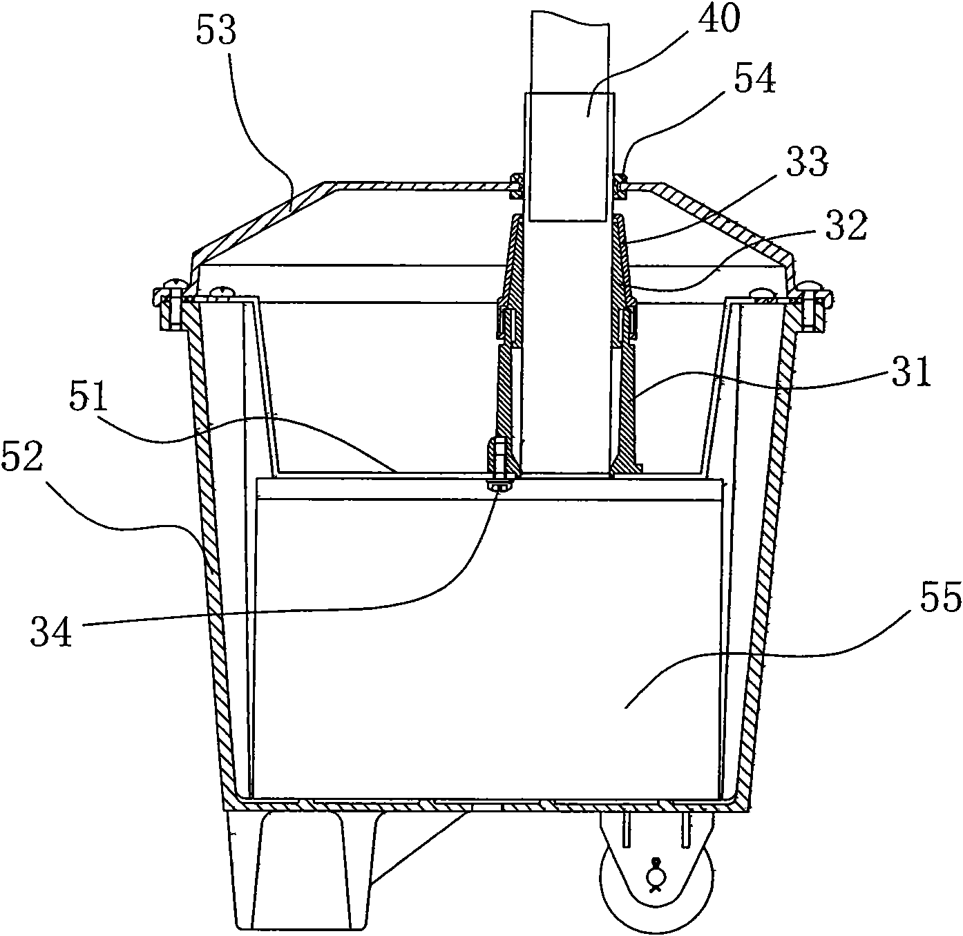 Fixing device and floor type lamp provided with same