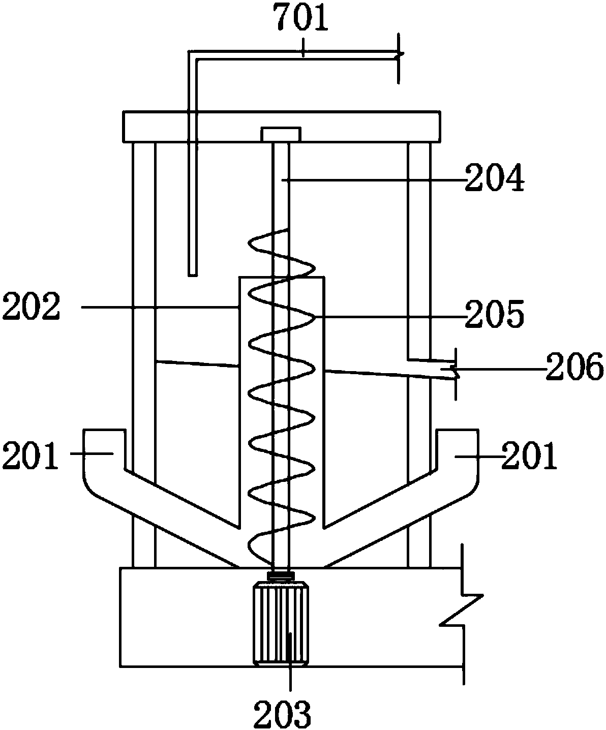 Cooling crystallization device of potassium nitrate