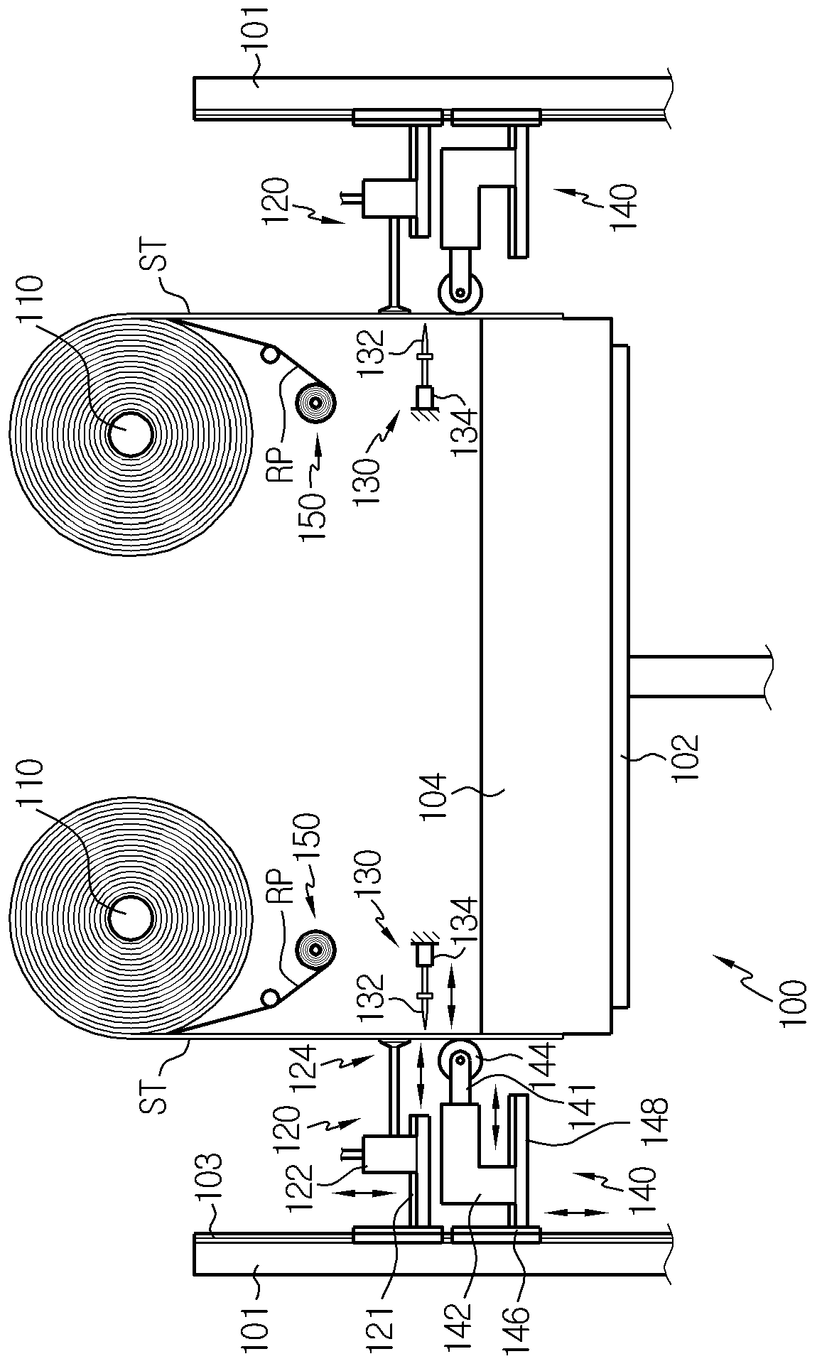 Method and apparatus for automaticaly adhering side tape to cell