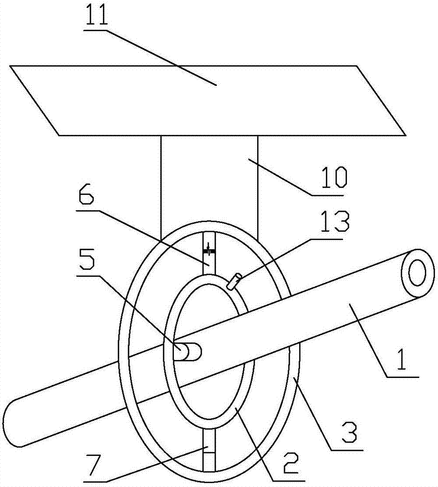 Elastic piece damping type dual-ring odontoid sighting device