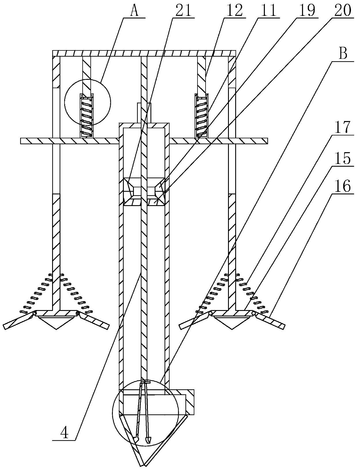 Vegetation planting machine for ecological restoration