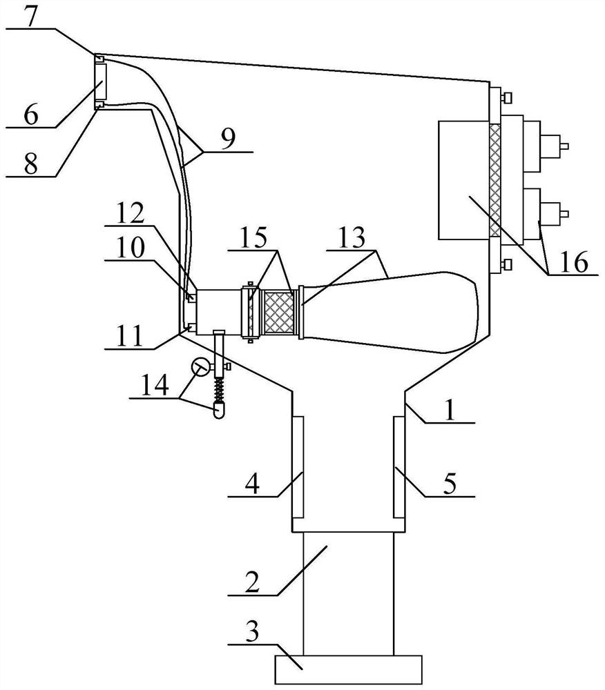 Gas cavity gas pressure adjusting device of multifunctional laser-induced breakdown spectrometer