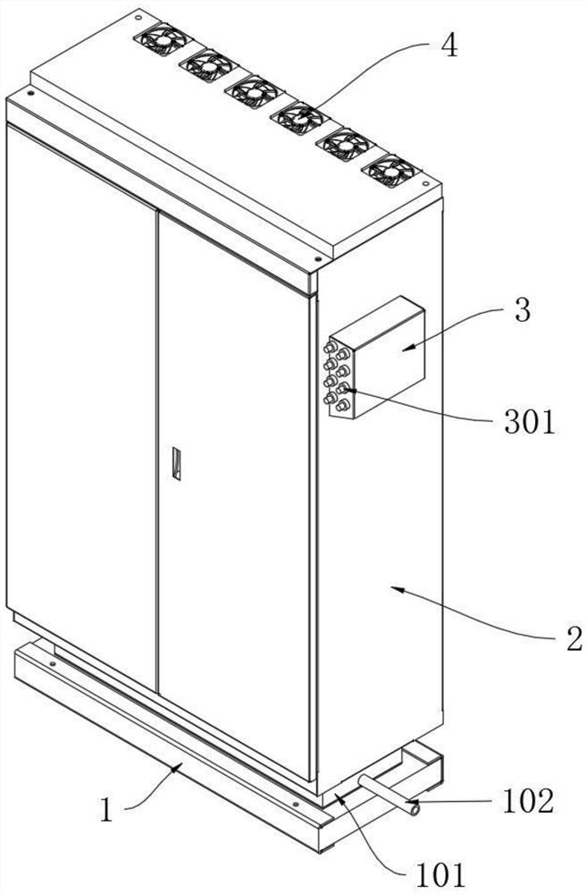 Power distribution cabinet with heat dissipation function for automobile manufacturing factory