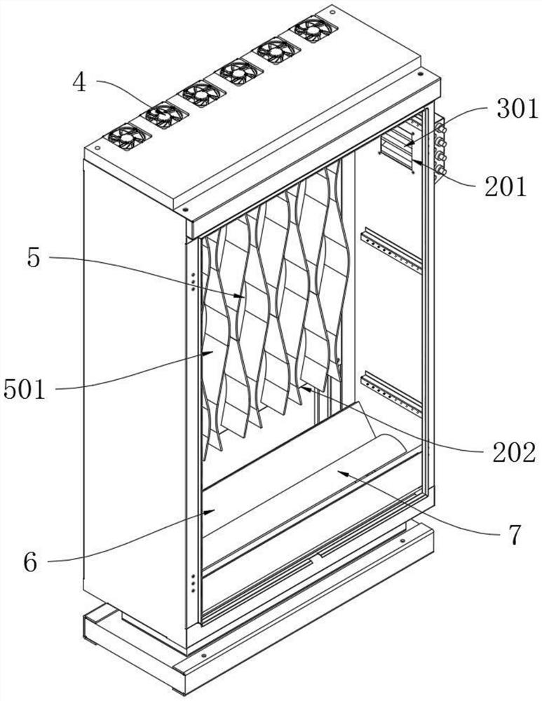 Power distribution cabinet with heat dissipation function for automobile manufacturing factory